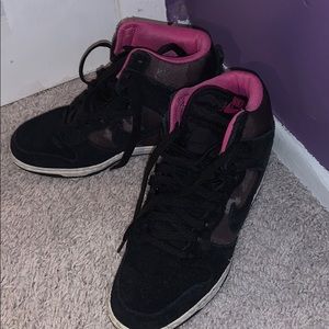 NIKE forced sky hi hidden wedge sneakers